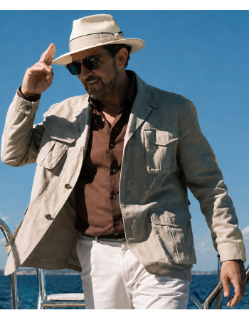 Above and Below Antonio Banderas White Cotton Jacket