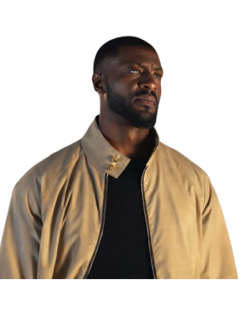 Aldis Hodge Cross Beige Jacket