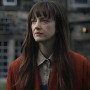 Andrea Riseborough Heel Red Jacket