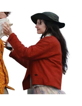 Andrea Riseborough Heel Red Jacket