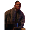 Anita Joy Uwajeh Fightland Cece Gray Fur Coat