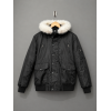 Black Hooded Parka Jacket