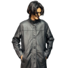 Black Leather Coat Vintage Oversized Leather Jacket