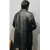 Black Leather Coat Vintage Oversized Leather Jacket
