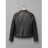Black Quilted Leather Biker Jacket