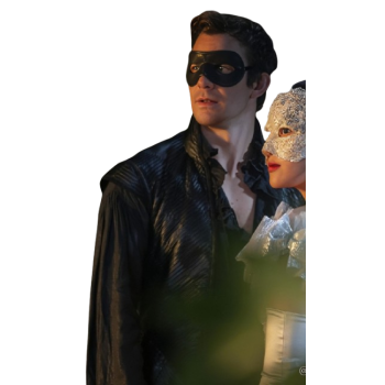 Bridgerton Luke Thompson Black Leather Jacket