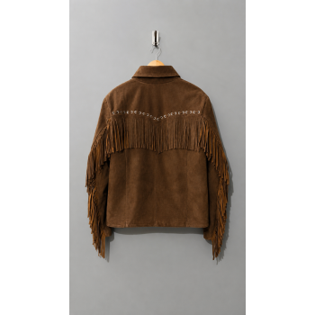 Brown Suede Fringe Jacket