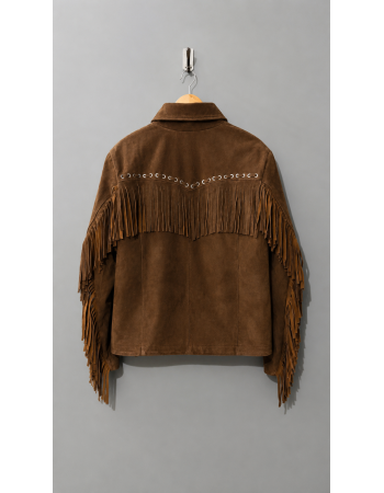 Brown Suede Fringe Jacket