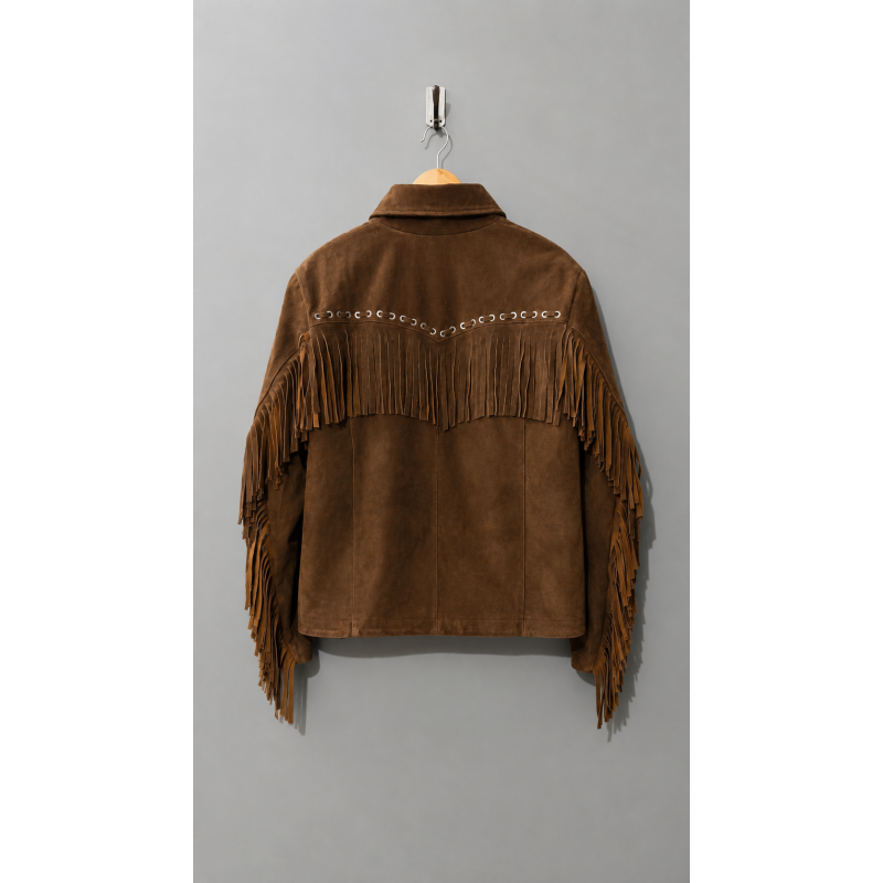 Brown Suede Fringe Jacket