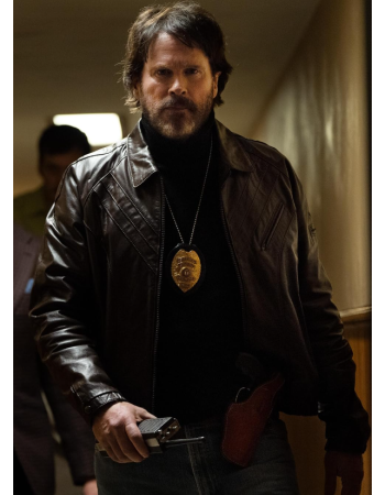 Cary Elwes Dead Mans Wire Brown Leather Jacket