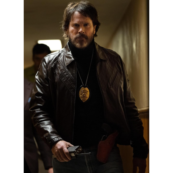 Cary Elwes Dead Mans Wire Brown Leather Jacket