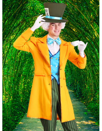Classic Mad Hatter Halloween Yellow Costume