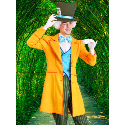 Classic Mad Hatter Halloween Yellow Costume