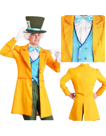 Classic Mad Hatter Halloween Yellow Costume