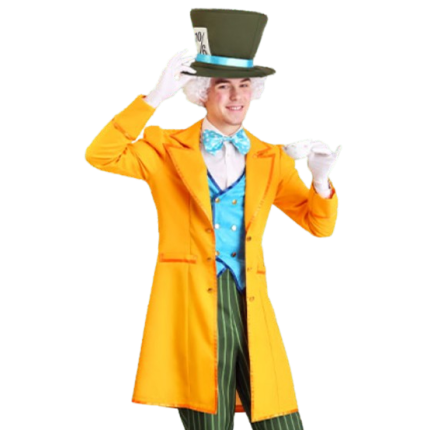Classic Mad Hatter Halloween Yellow Costume