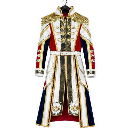 Cody Rhodes White Military Leather Coat