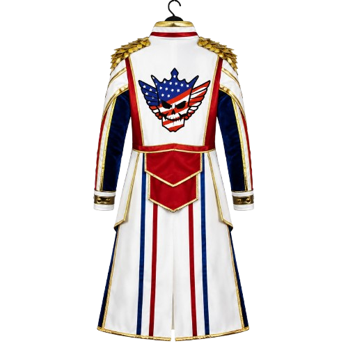Cody Rhodes White Military Leather Coat
