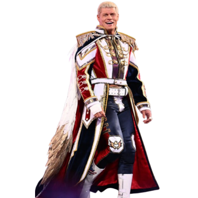 Cody Rhodes White Military Leather Coat