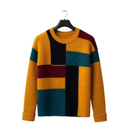 Color Block Knit Cardigan