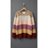 Color Block Open Knit Sweater