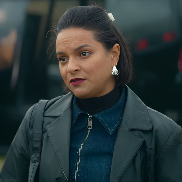 Crap Happens Nancy Travis Leather Coat