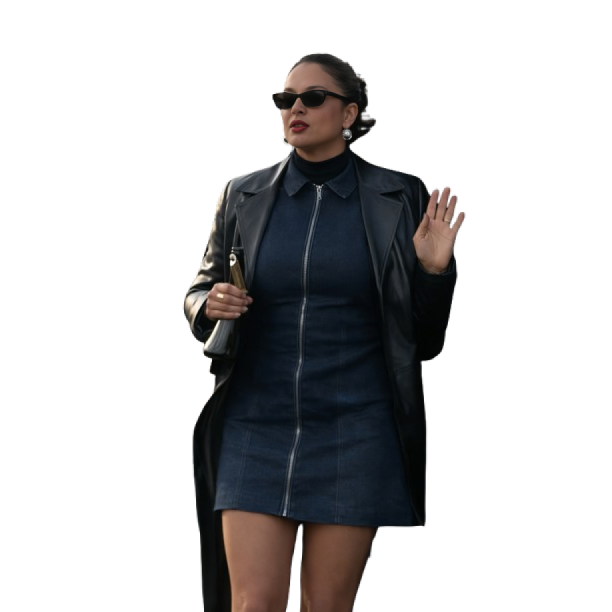 Crap Happens Nancy Travis Leather Coat