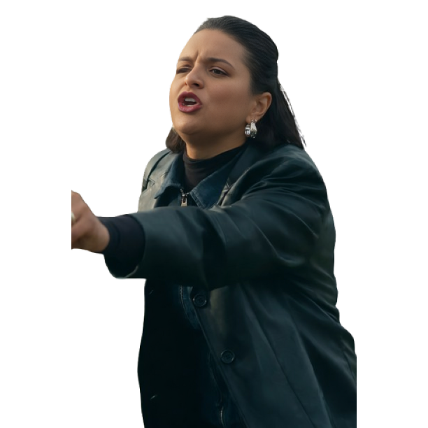 Crap Happens Nancy Travis Leather Coat