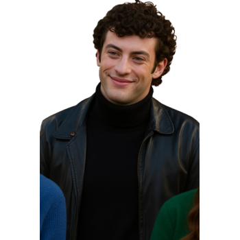 Dominic Sessa Oh What Fun Black Leather Jacket