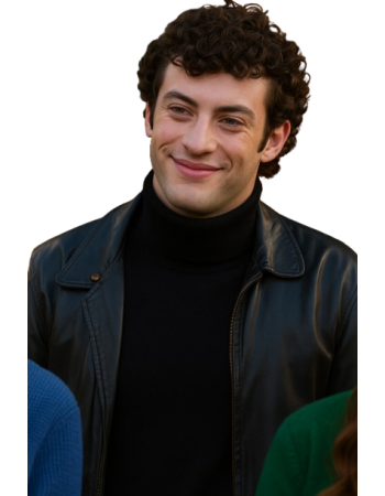 Dominic Sessa Oh What Fun Black Leather Jacket