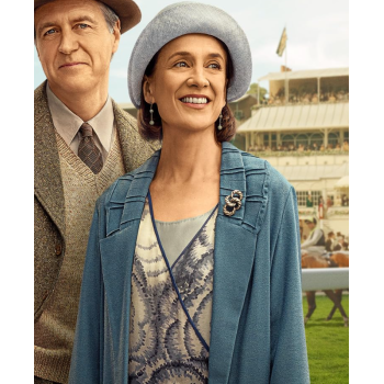 Downton Abbey Grand Finale Raquel Cassidy Blue Coat Downton Abbey Grand Finale Raquel Cassidy Blue Coat