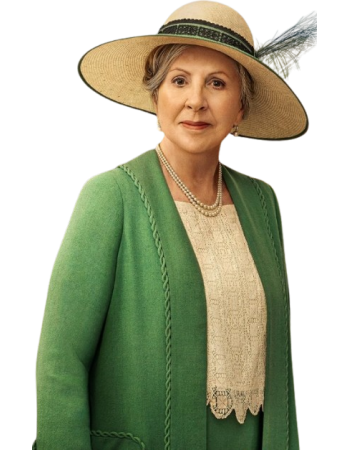 Downton Abbey Penelope Wilton Green Coat