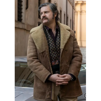 Edoardo Pesce The Big Fake Leather Coat