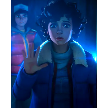 Eleven Stranger Things Tales Blue Puffer Jacket