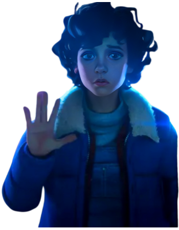 Eleven Stranger Things Tales Blue Puffer Jacket