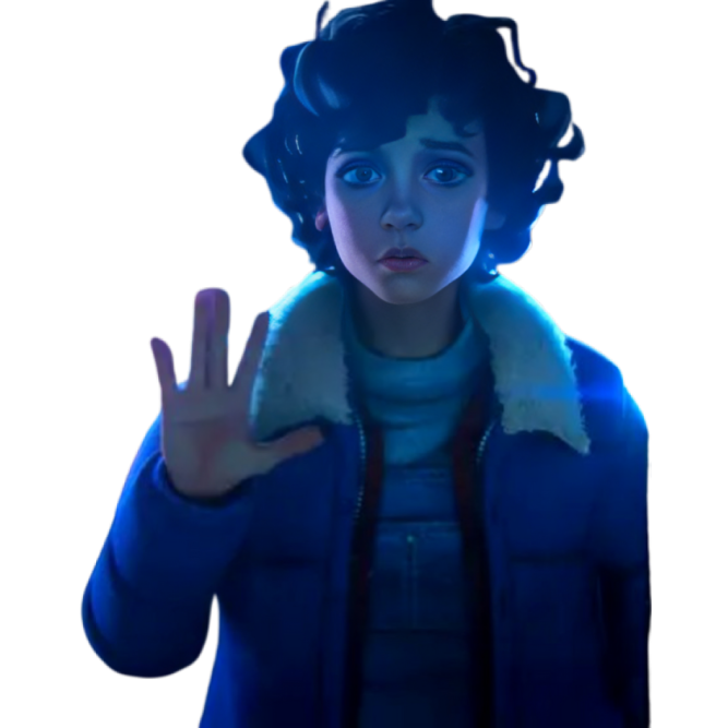 Eleven Stranger Things Tales Blue Puffer Jacket