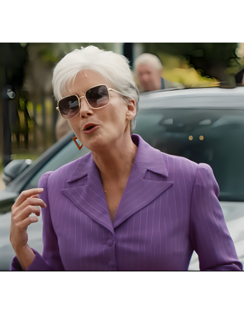 Emma Thompson The Sheep Detectives Purple Coat