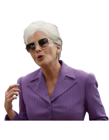 Emma Thompson The Sheep Detectives Purple Coat