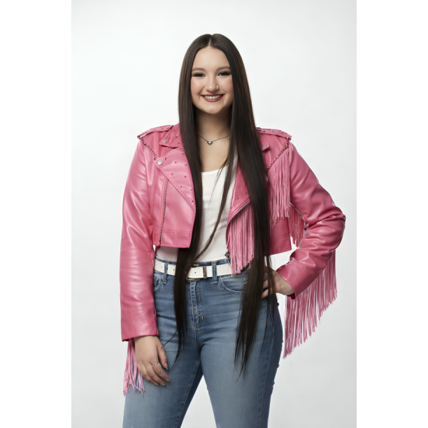 Hailey Wright The Voice Fringe Jacket