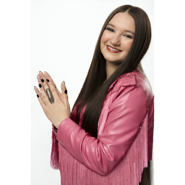 Hailey Wright The Voice Fringe Jacket