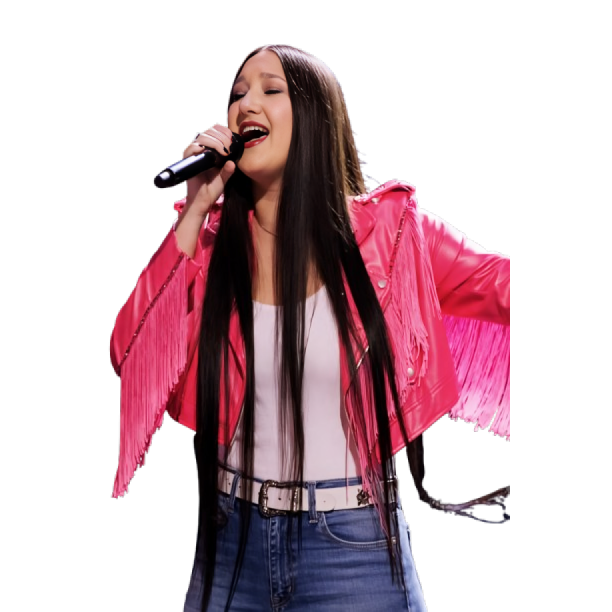 Hailey Wright The Voice Fringe Jacket
