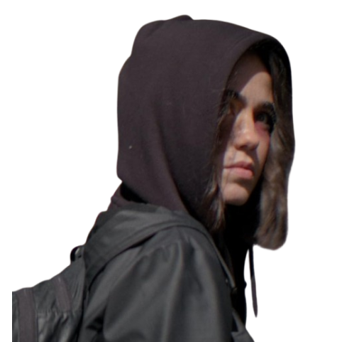 Influencers Cassandra Naud Black Jacket