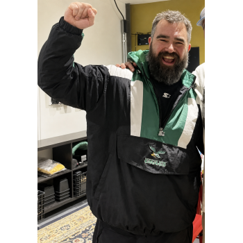 Jason Kelce Eagles Starter New Heights Show Jacket