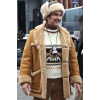 Jay Duplass I Play Rocky Suede Shearling Leather Jacket