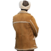 Jay Duplass I Play Rocky Suede Shearling Leather Jacket