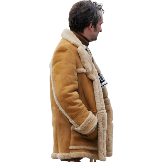 Jay Duplass I Play Rocky Suede Shearling Leather Jacket