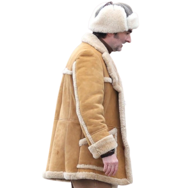 Jay Duplass I Play Rocky Suede Shearling Leather Jacket