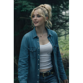 Kathryn Newton Ready or Not 2 Denim Shirt