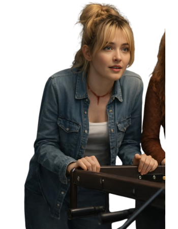 Kathryn Newton Ready or Not 2 Denim Shirt
