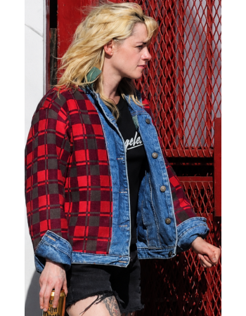 Kristen Stewart The Wrong Girls Plaid Denim Jacket