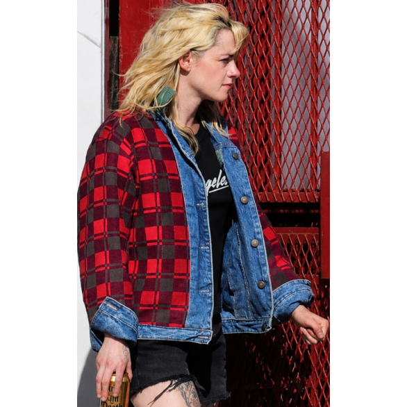 Kristen Stewart The Wrong Girls Plaid Denim Jacket